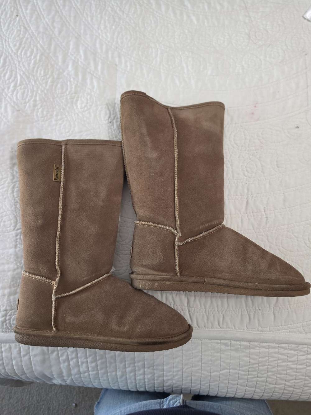 Bjorndal Tall Suede Boots - Taupe Brown